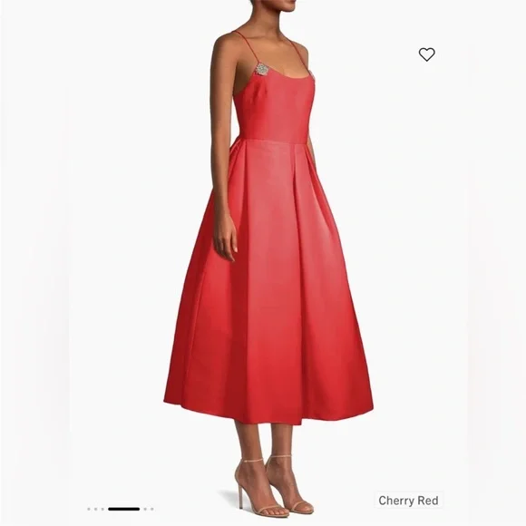 Sachin + Babi Red Maxi Strapless Prom Dress Size 2 New - Picture 5 of 10